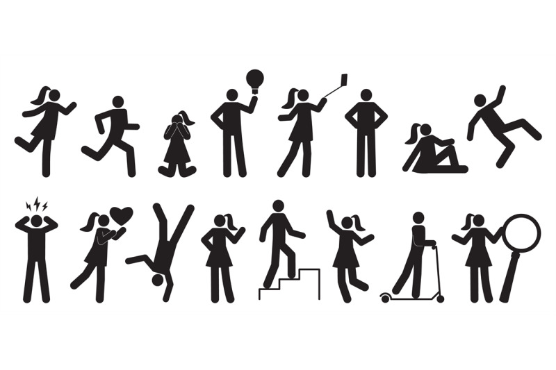 stickman-characters-black-silhouette-people-man-and-woman-different