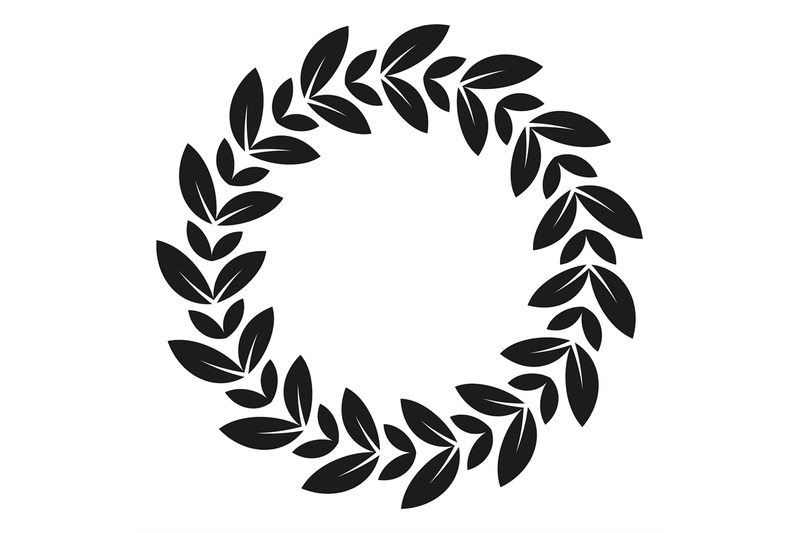 round-laurel-foliage-frame-retro-badge-template