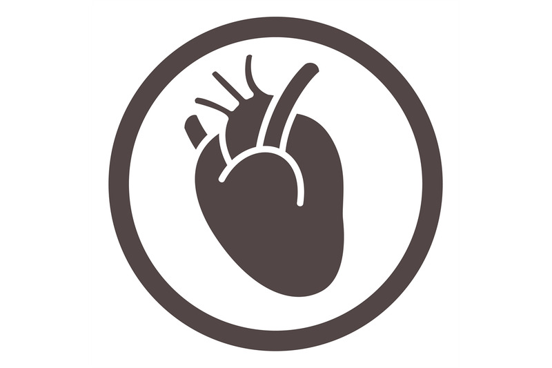 human-heart-icon-medical-round-black-symbol