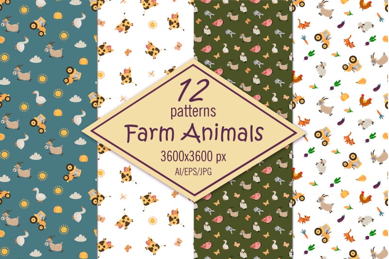 farm-digital-paper-seamless-patterns