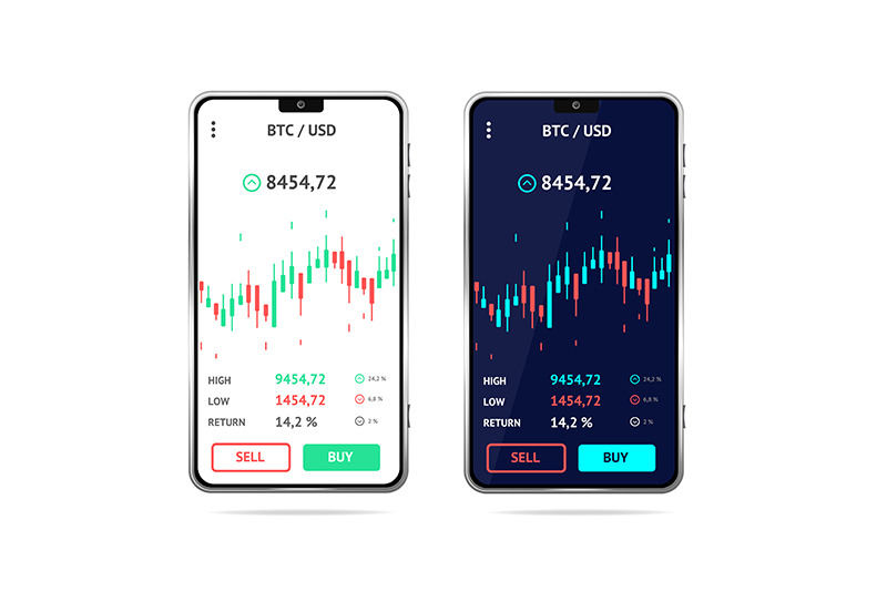 realistic-detailed-3d-mobile-phone-with-app-forex-trade-set-vector