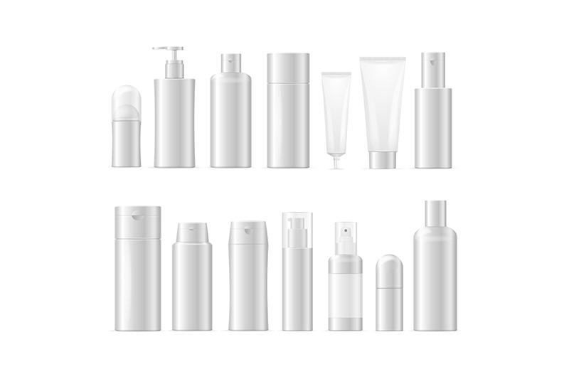 realistic-detailed-3d-white-cosmetic-bottle-set-vector