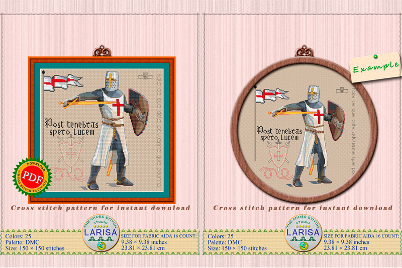 knight-cross-stitch-pattern-crusader-medieval-knight