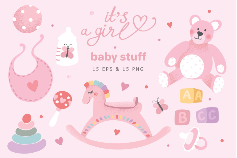 vector-baby-girl-collection