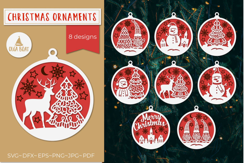 christmas-ornament-bundle-with-christmas-gnome-snowman-deer