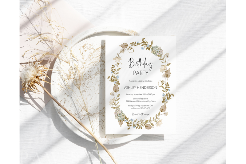 birthday-invitation-template-autumn-party-canva-fall-floral-rustic