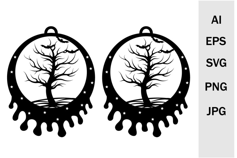 earrings-and-pendants-for-halloween-svg-template