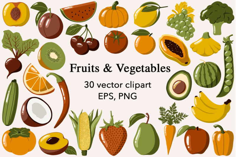 vector-fruits-and-vegetables-clipart