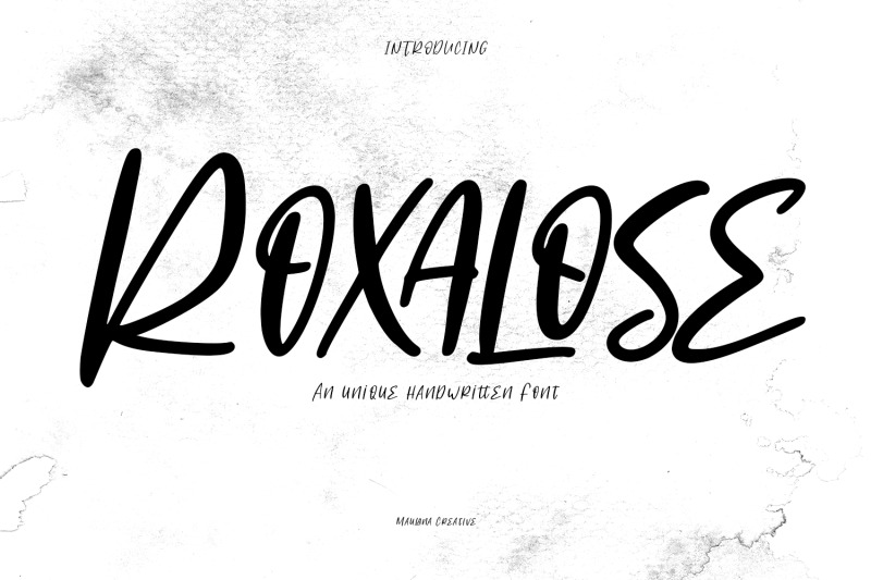 roxalose-handwritten-font