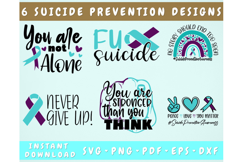 suicide-prevention-awareness-svg-bundle-6-designs-teal-and-purple