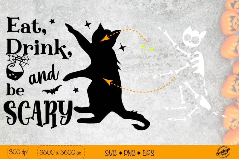 eat-drink-and-be-scary-creepy-cat-svg-halloween-quote-for-t-shirt