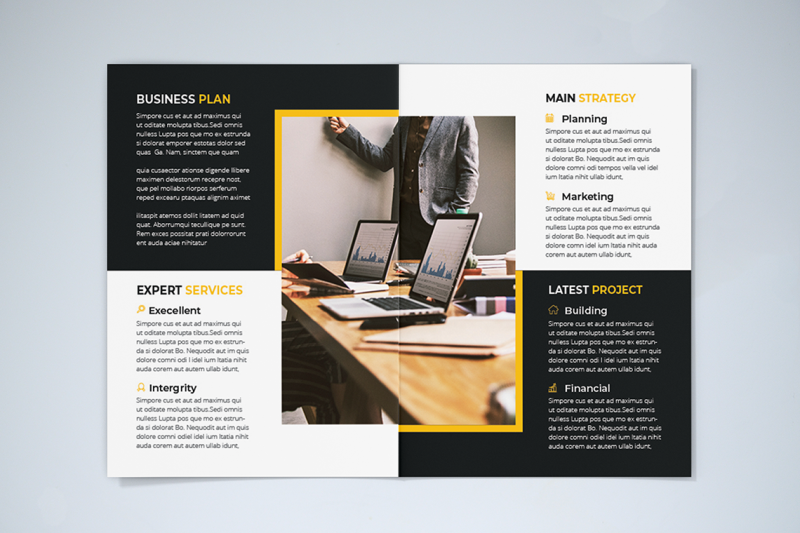 bifold-business-brochure-template