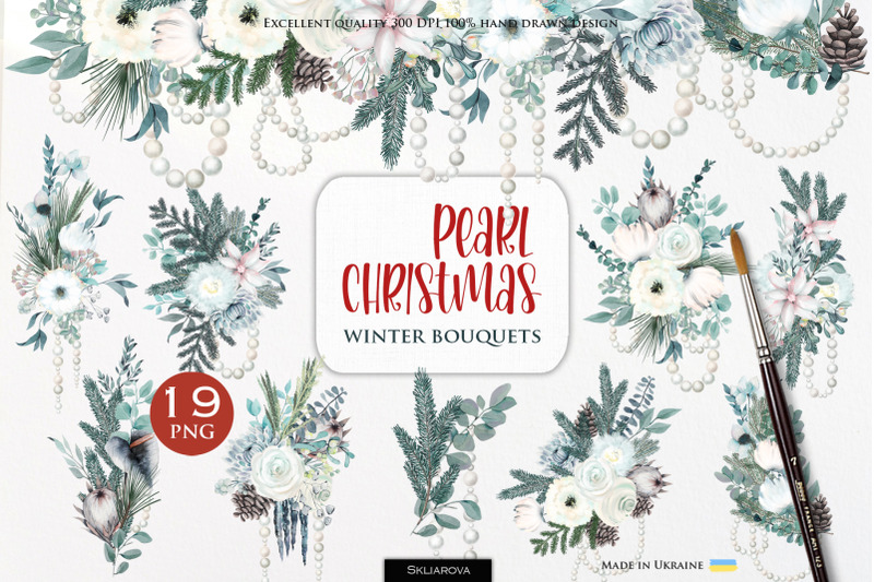 pearl-christmas-bouquets