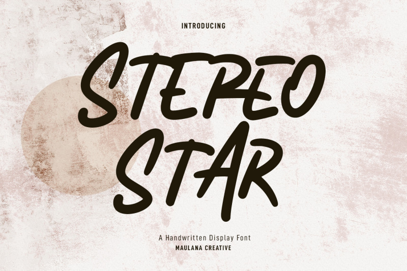 stereo-star-handwritten-font