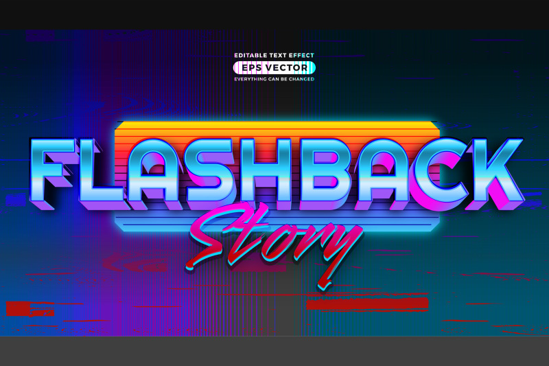 flashback-story-text-effect-style-with-retro-vibrant-theme-realistic-n