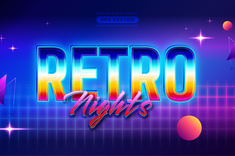 retro-nights-text-effect-with-theme-vibrant-neon-light-concept