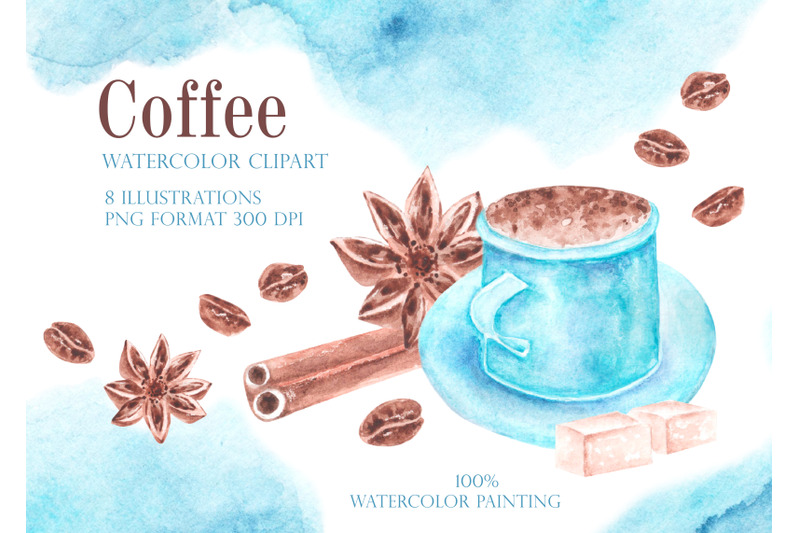 coffee-watercolor-clipart-coffee-beans-coffee-mug-cinnamon