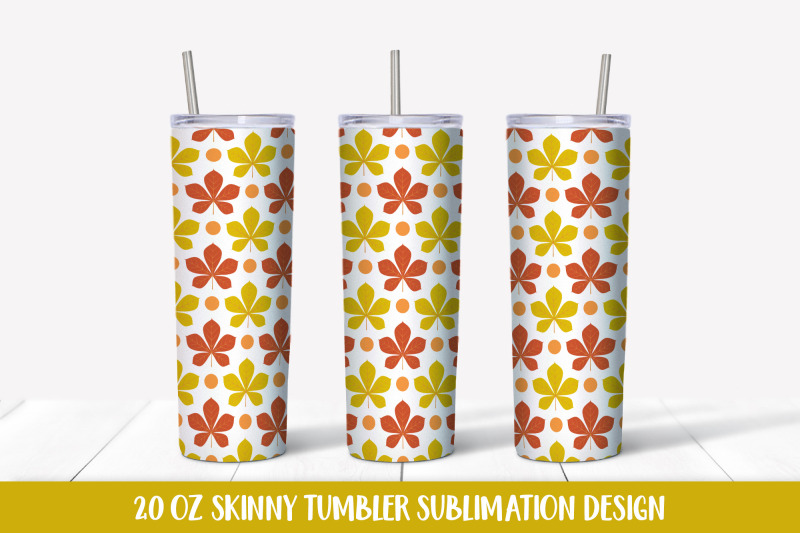 autumn-tumbler-wrap-sublimation-chestnut-leaves-tumbler