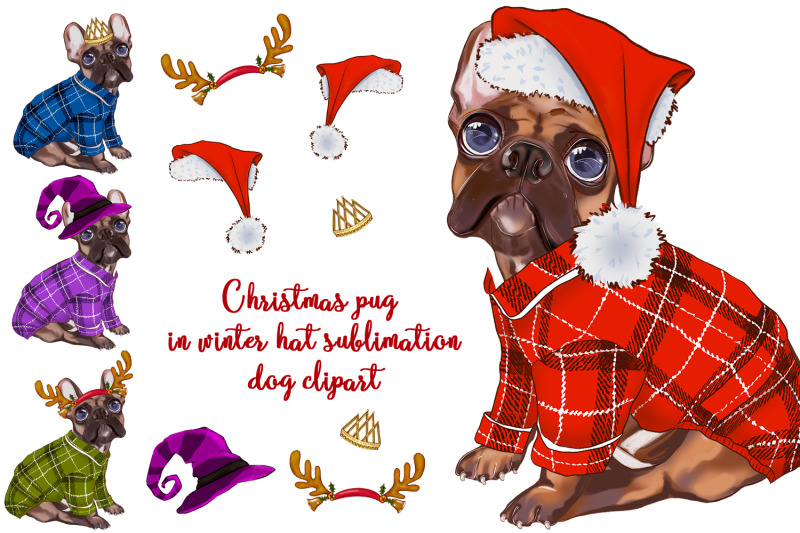 christmas-pug-in-winter-hat-sublimation-dog-clipart
