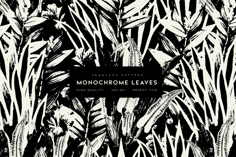 monochrome-leaves