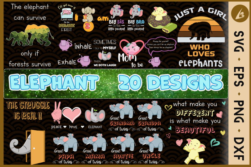 elephant-bundle-svg-20-designs