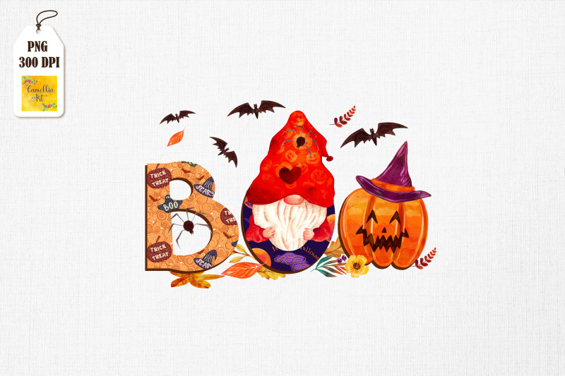 halloween-boo-gnome-pumpkin