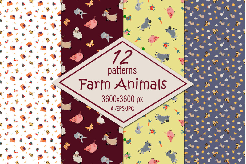 farm-digital-paper-seamless-patterns