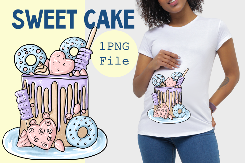 sublimation-sweet-cake-printing-cupcake-party-pregnant-cream