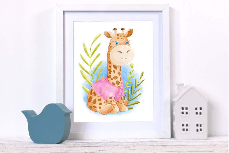 watercolor-cute-giraffe-illustration-sublimation-design