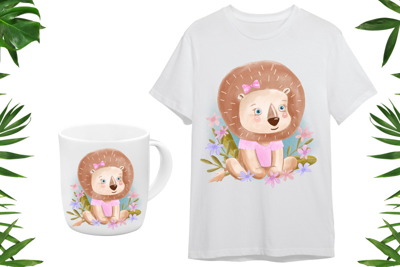 watercolor-cute-lion-illustration-sublimation-design