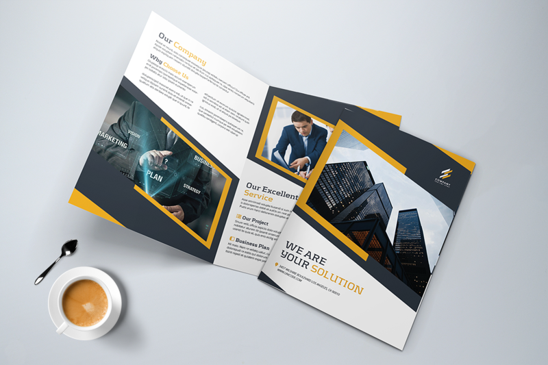 bifold-business-brochure-template