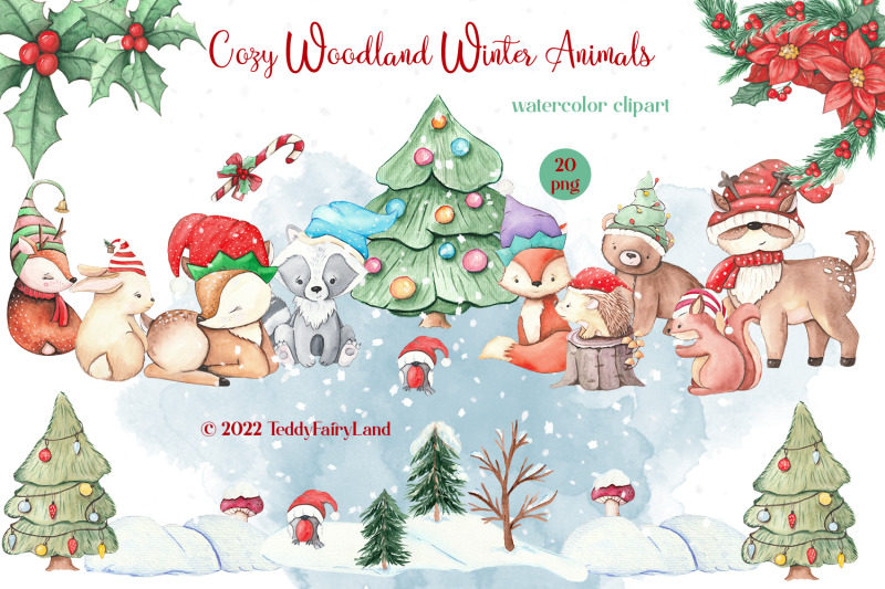 cozy-woodland-winter-animals-christmas-clipart