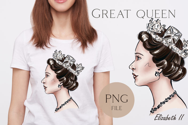 elizabeth-queen-of-great-britain-sublimation-t-shirt-design