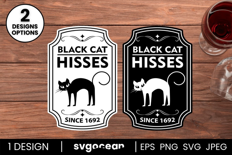 black-cat-bottle-labels-svg