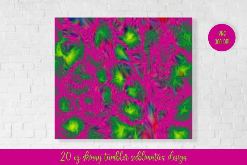 magenta-green-abstract-tumbler-wrap-sublimation