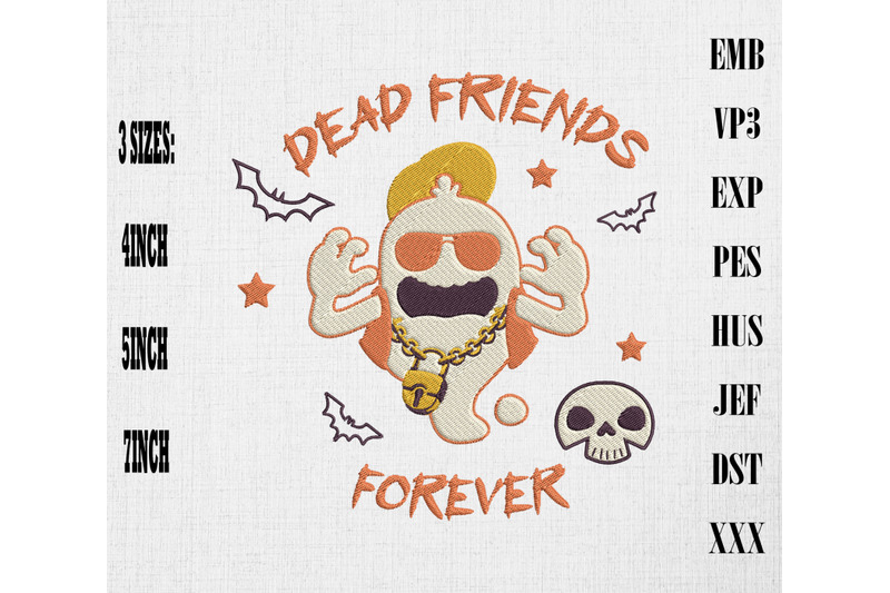 dead-friends-forever-ghost-halloween-embroidery-happy-halloween