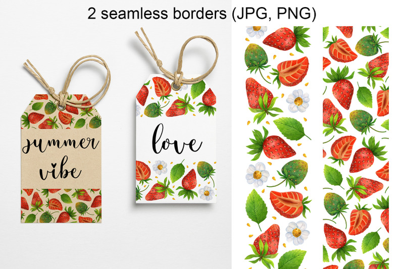 strawberry-watercolor-clipart-summer-berry-set