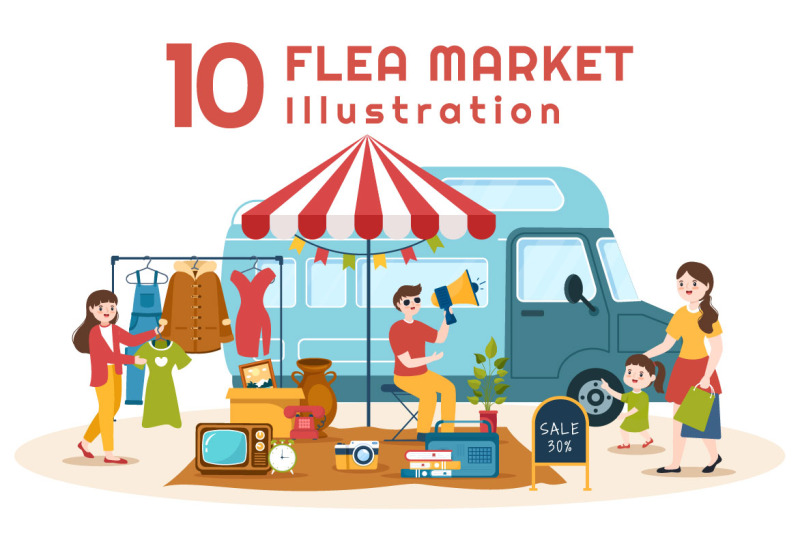 10-flea-market-second-hand-shop-illustration