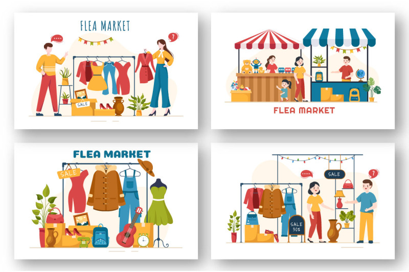 10-flea-market-second-hand-shop-illustration