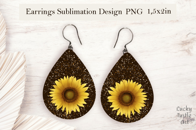 sunflower-teardrop-sublimation-earrings-design