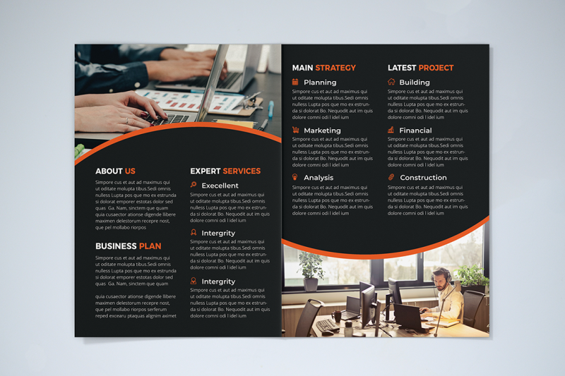 bifold-business-brochure-template