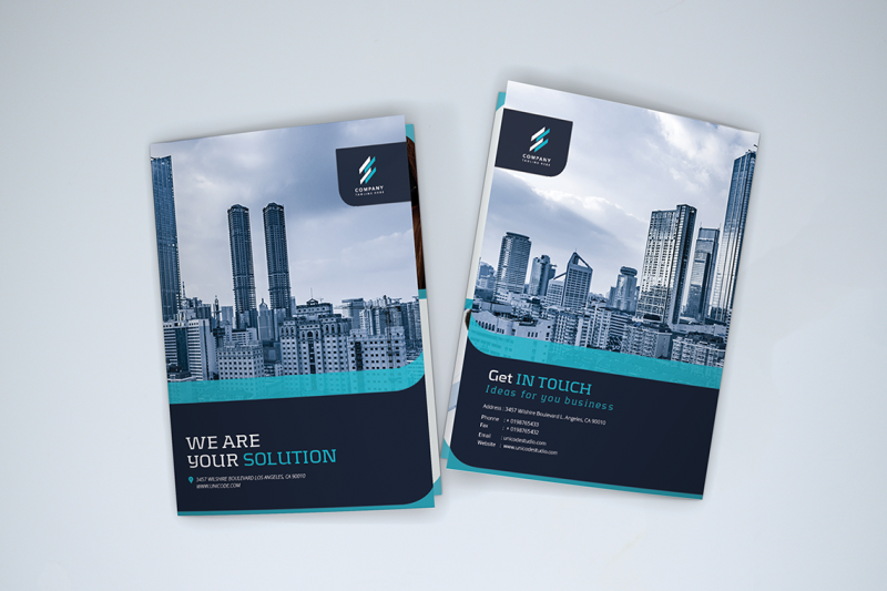 bifold-business-brochure-template