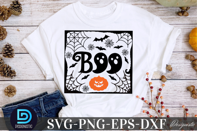 Boo, Halloween T Shirt Design By DESIGNISTIC | TheHungryJPEGcom