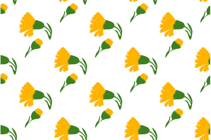 botanical-plant-flowers-dandelions-seamless-pattern-vector-illustratio