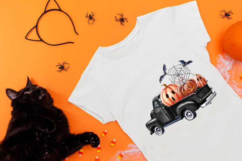 halloween-sublimation-design-halloween-truck-pumpkins