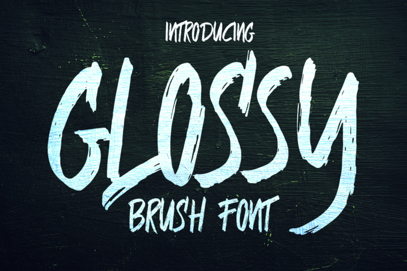 glossy-brush-font