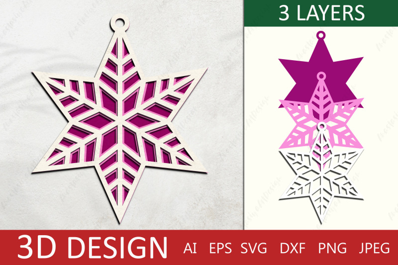 3d-layered-christmas-star-svg-christmas-decor-3d-svg