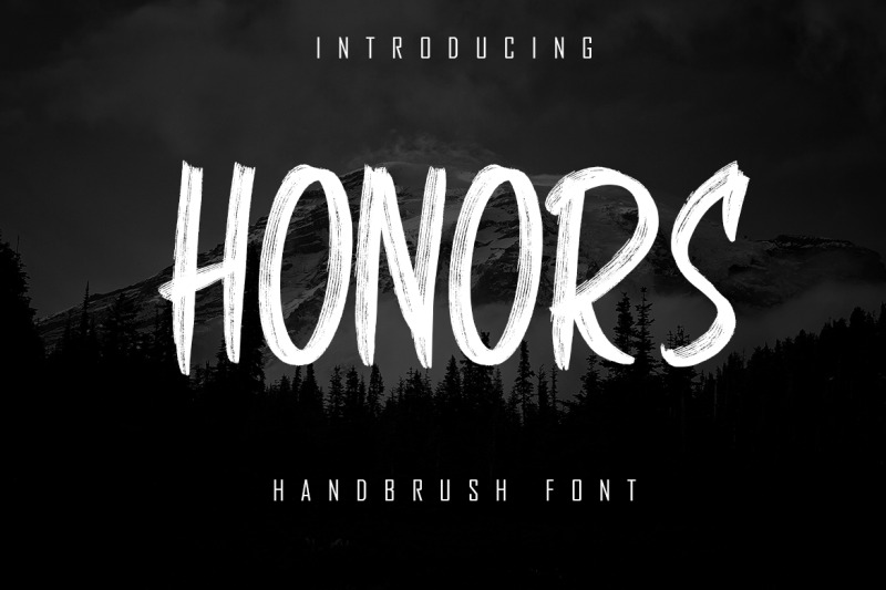 honors-handbrush-font