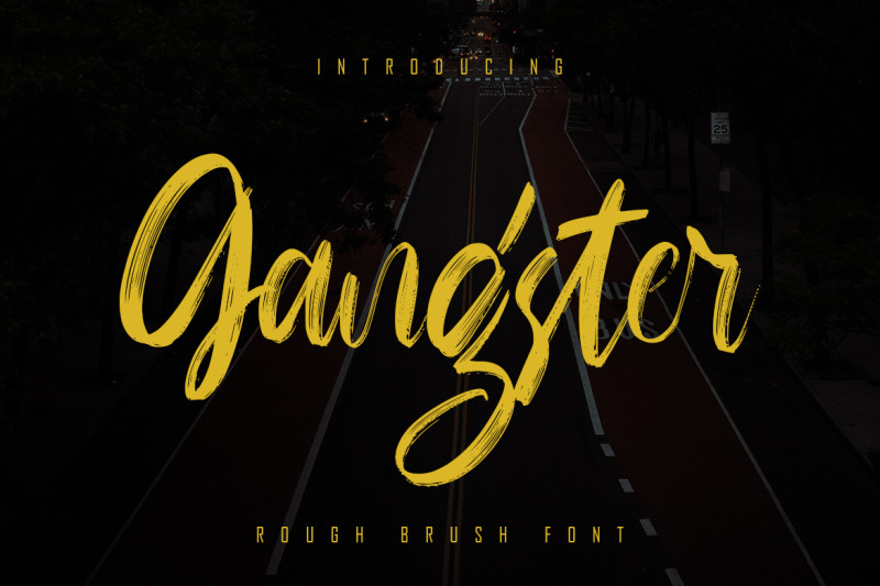 gangster-rough-brush-font