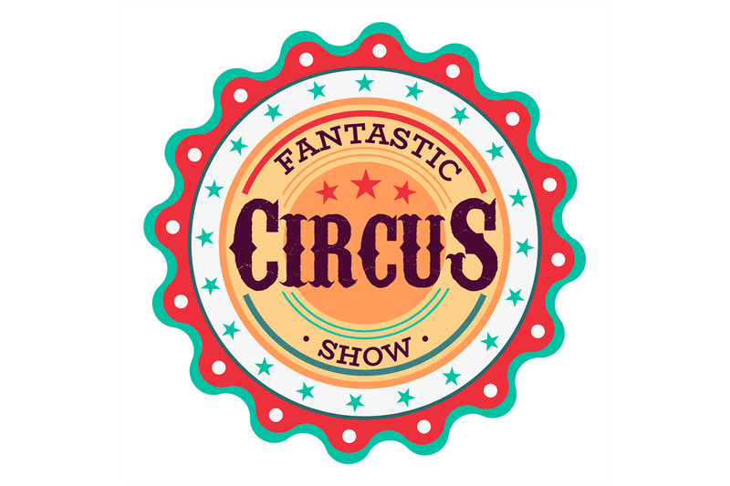 round-show-event-sticker-circus-vintage-logo